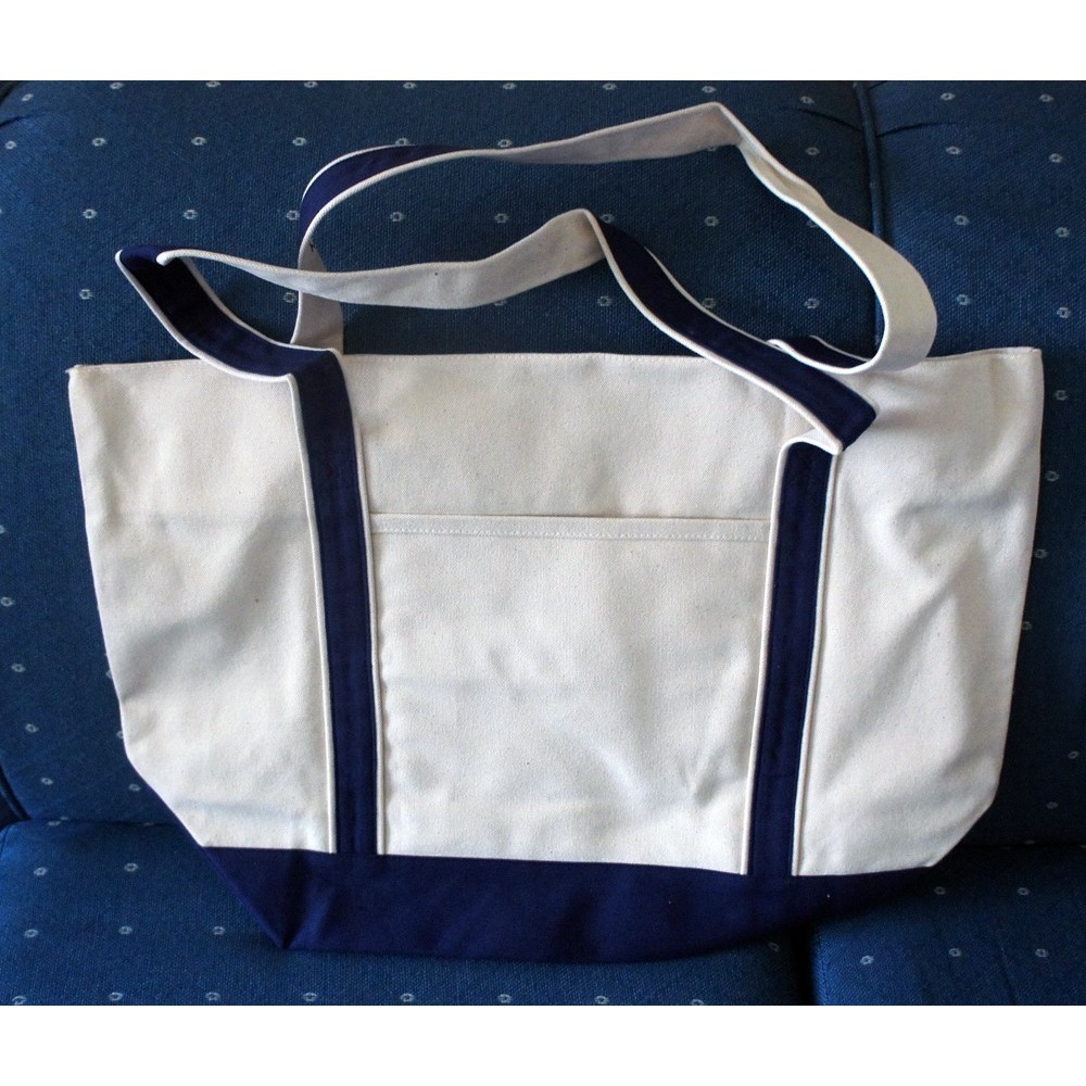 Large and Rugged Canvas Tote Bag with Pocket 19 x 15, Never Used!